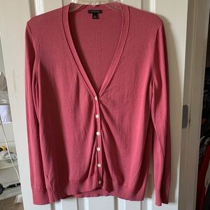 Ann Taylor Rose Button-Front Cardigan